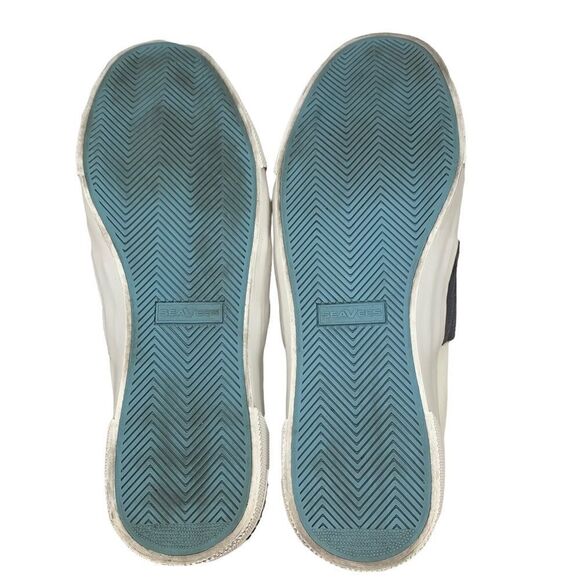 SeaVees Farris White Leather Slip-On Sneakers 12 Gray Contrast Band - Picture 10 of 11